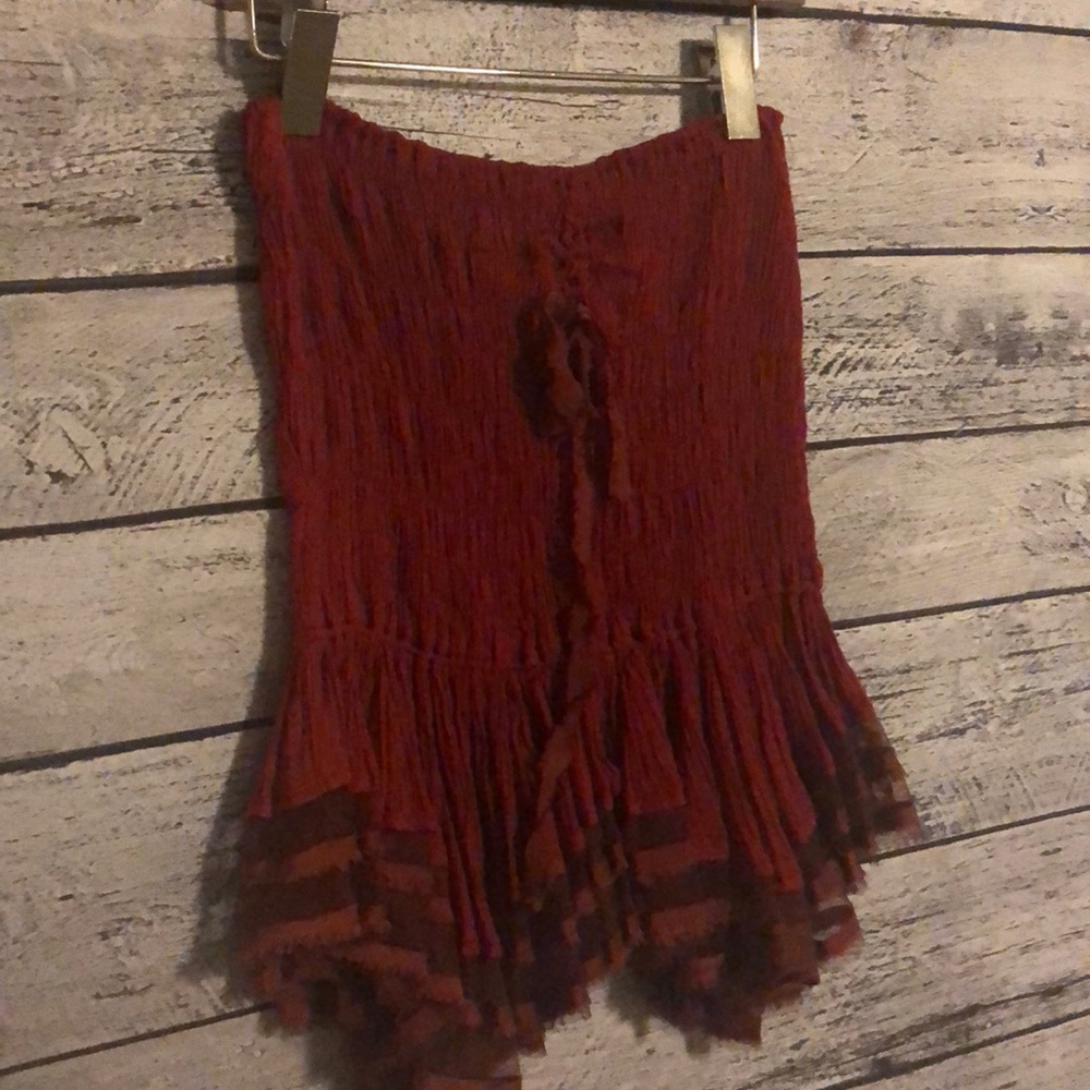 Maroon FP bandeau top